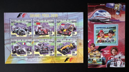 Burundi 2015 / 2016 Mi. 3591 - 3597 Bl. 580 F1 Formule 1 Formula One Formel Ferrari McLaren Senna Schumacher Train Space - Autos