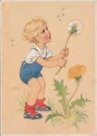 Lungers Hausen - Child Holding A Dandelion Old Postcard - Hausen, Lungers