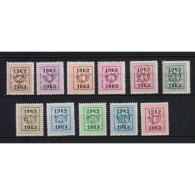 1962 N° PRE725/35 POSTFRIS* - Typos 1951-80 (Chiffre Sur Lion)