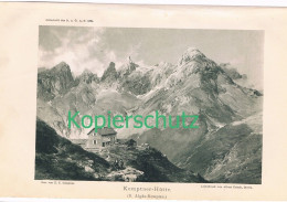 D101 103-2 E.T. Compton Kemptner Hütte Alpenverein Berghütte Lichtdruck 1894 !! - Autres & Non Classés
