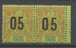 GRAND COMORE N° 23Aa Tenant à Normal  NEUF* TRACE DE CHARNIERE  / Hinge  / MH - Unused Stamps