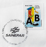Brazil 2001 Cover With Commemorative Cancel SANEPAR Paraná Sanitation Company 1 Million Sewage Connections From Curitiba - Covers & Documents