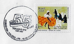 Brazil 2004 Cover With Commemorative Cancel 55 Years Of Toledo City - Lettres & Documents