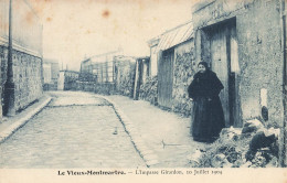 Paris * 18ème * Le Vieux Montmartre * L'impasse Girardon Le 10 Juillet 1904 - District 18