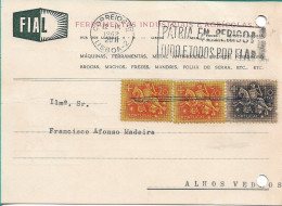 Portugal , 1962 Slogan Postmark , PÁTRIA EM PERIGO ..., Ema , FIAL Industrial And Agricultural Tools Commercial Postcard - Poststempel (Marcophilie)