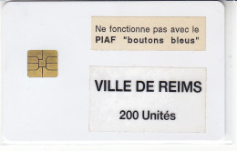 PIAF De  REIMS Avec Autocollant Rare Dos Blanc Sans Date Ni Tirage - Cartes De Stationnement, PIAF