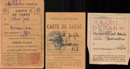 Moussan (nord), Carte De Tabac, Timbre Fiscal, Lot De 3 Cartes - Documenti