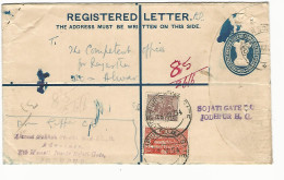 58698) India Registered 1954 Postmark Cancel - Cartas & Documentos