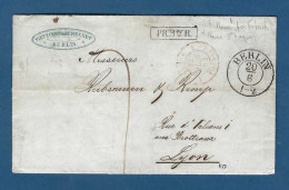 Allemagne - Marque De Passage Provenance Prusse Par Forbach - 1854 - Covers & Documents