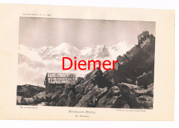 D101 035-3 Breslauer Hütte Zeno Diemer Ötztal Tirol Alpenverein Berghütte Lichtdruck 1894!! - Sonstige & Ohne Zuordnung