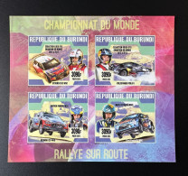 Burundi 2015 / 2016 Mi. 3587 - 3590 ND IMPERF Rallye Route Sebastien Loeb Ogier Ford Volkswagen Citroën Hyundai Car - Unused Stamps