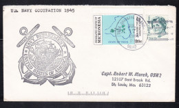 Micronesia - 1984 Cover Truk Caroline Island To USA - Navy Dept. Cachet - Micronésie