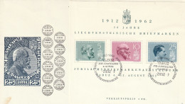 Liechtenstein FDC Bloc 1962 - Lettres & Documents