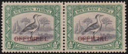 South-West Africa    .    SG    .    O 18  Paire      .    *    .    Mint-hinged - Afrique Du Sud-Ouest (1923-1990)