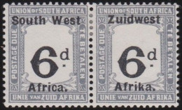 South-West Africa    .    SG    .    D 5  Paire       .    *    .    Mint-hinged - África Del Sudoeste (1923-1990)