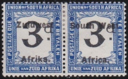 South-West Africa    .    SG    .    D 31  Paire       .    *    .   Mint-hinged - África Del Sudoeste (1923-1990)