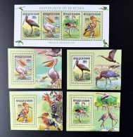 Burundi 2015 / 2016 Mi. M-P 3577 + Bl. Oiseaux Migrateurs Birds Vogel Echassiers Stelzvögel - Unused Stamps