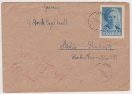 Poland Polen Military Censored Cover Sent To Berlin Germany 1947 Marie Curie Stamp - Covers & Documents