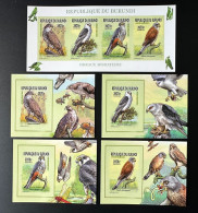 Burundi 2015 / 2016 Mi. AE-AH 3577 + Bl. ND IMPERF Oiseaux Migrateurs Birds Vogel Rapaces Birds Of Prey Greifvögel - Unused Stamps
