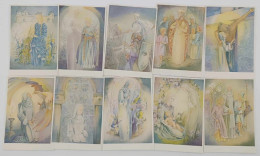 Carnets De Cartes Religieuses - Tien Lutgard Kaarten Naar Kleurtekenningen Van Mia Otten - Lannoo Tielt - Collezioni E Lotti