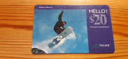 Prepaid Phonecard Canada, Telus - Snowboard - Kanada