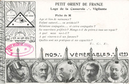 Franc Maçonnerie * CPA * Petit Orient De France , Loge De La Casserole ... Vigilante * Francs Maçons * Politique - Other & Unclassified