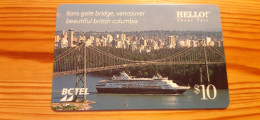 Prepaid Phonecard Canada, BC Tel - British Columbia, Ship - Kanada