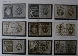 BELGIUM :   1929 - PUBS   PU 5 à 13 **/*/0     .  COTE: 100,00€   (7**) - Mint