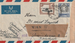 Ouganda Lettre Censurée Poue L'Autriche 1949 - Uganda (...-1962)