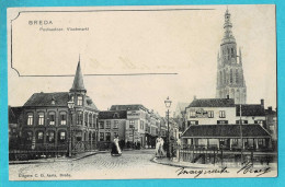 * Breda (Noord Brabant - Nederland) * (Uitgave C G. Aarts) Postkantoor, Vismarkt, église, Pont, Brug, Bridge, Poste - Breda