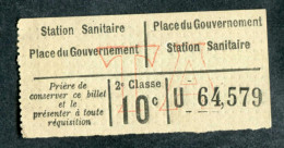 Ticket Tramway Alger Début XXe "Sté Des Tramways Algériens" Billet Tram Algérie - Mondo