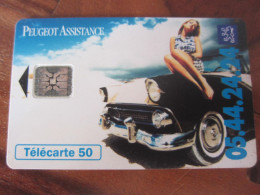 Télécarte Peugeot Assistance - Voitures