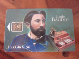 Télécarte Emile Baudot, Ingénieur En Télégraphie - Telefoon