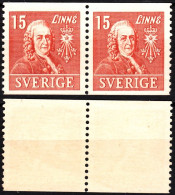 SWEDEN 1939 Academy Of Sciences - 200. Linné, Doctor, Botanist. Booklet Pair, MNH - Naturaleza