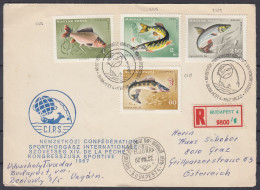 ⁕ Hungary 1967 FISH ⁕ Registered Mail Cover - Special Postmark  C.I.P.S. ⁕ FDC - FDC