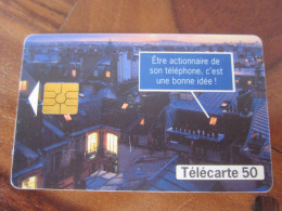 Télécarte Publicité Actionnaire De Son Téléphone - Telephones