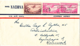 Cuba Cover Sent Air Mail To Denmark 18-6-1946 (Hotel Nacional De Cuba Habana) - Brieven En Documenten