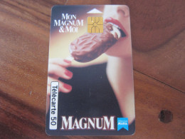 Télécarte Publicité Glace MAGNUM - Alimentación