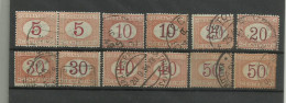 12 SEGNATASSE  DA  5 - 10 - 20 -30 -  40 E 50 ANNULLO OSPEDALE PSICHIATRICO PISTOIA - Postage Due