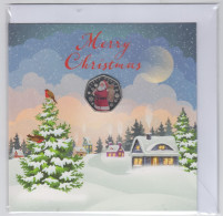 Jersey 2023 50p Coloured Coin Christmas Card Brilliant Uncirculated - Jersey
