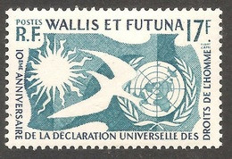 1958	Wallis And Futuna	189	10 Years Universal Declaration Of Human Rights	5,00 € - Ungebraucht