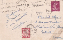 1915--carte Postale Taxée De LAON-02   Pour VILLERS COTTERETS-02...timbres....cachets --Quartier Semilly (caserne) - 1877-1920: Période Semi Moderne