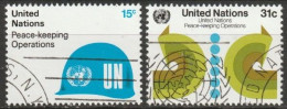UNO New York 1980 MiNr.344 - 345 O Gestempelt Friedenserhaltende Maßnahmen  Der UNO ( 5048)günstige Versandkosten - Used Stamps