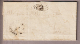 CH Heimat TI Tesserete 1854 Strahlenstempel Auf Briefhülle - Covers & Documents
