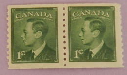 CANADA PAIRE DE 2 X YT 236aA  NEUFS**MNH" GEORGE VI" ANNÉES 1949/1951 DENTELE 9,5 - Neufs
