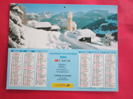 CALENDRIER ALMANACH 1994 MONTAGNE EN HIVER INNERBERG AUTRICHE MONT BLANC EN ETE  LAVIGNE - Formato Grande : 1991-00