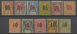 MAYOTTE  N° 21 à 31 NEUF* CHARNIERE  / Hinge  / MH - Unused Stamps