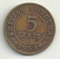 HONDURAS - 5 Cents - 1952 - TB/TTB - Honduras