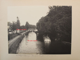 Lot 2 Photo 1900's Saint Léger Sur Dheune Vue Du Pont Sur Le Canal Semur De La Rue Chaude Tirage Print Vintage - Orte