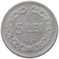 ROMANIA 5 LEI 1949 #s079 0291 - Roumanie